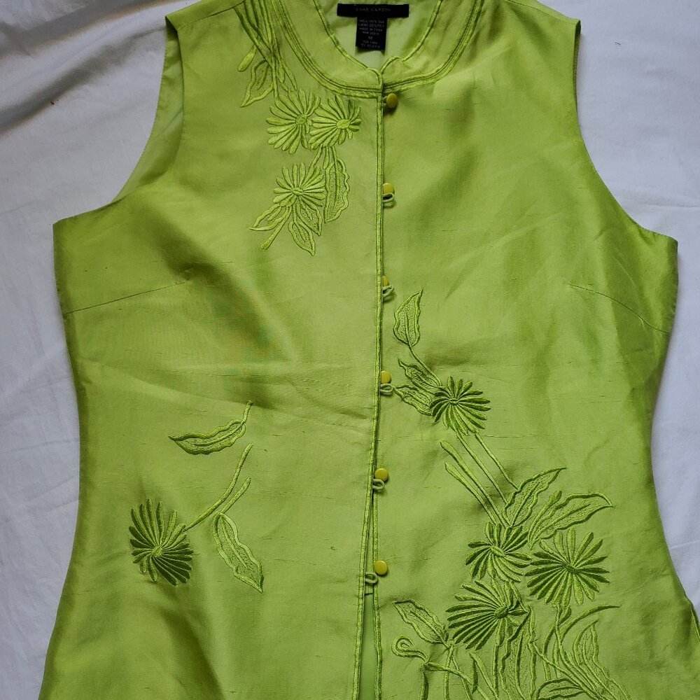 Anne Carson silk sleeveless lined blouse sz M
